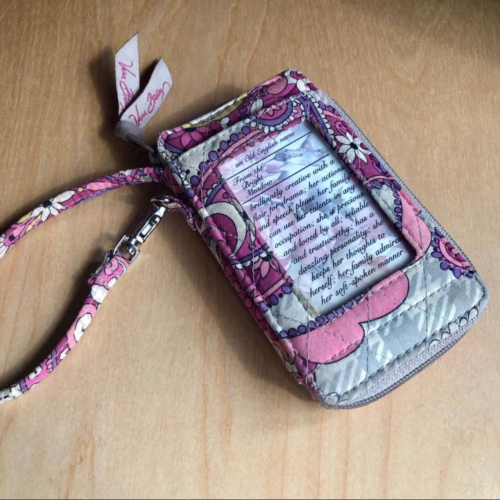 Vera Bradley 3 compartment wallet w/wristlet